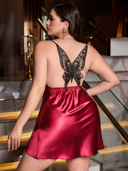 Plus Size Women's Dress  Butterfly Backless Women's Clothing Comfortable Plus Size Party Desses For Woman