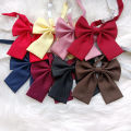 Lazy JK Small Necktie Bowtie For Student Basic Style School Uniform Classic Ties Solid Bow Ties Cravats Girls Red Bowties.
