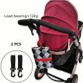 PU 2pcsleather baby bag stroller hook pram rotate 360degree rotatable cart organizer pram hook crochet stroller accessories. 