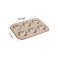 1Pieces Chestnut Shaped Cake Baking Tray Mold Carbon Steel Kitchen Baking Tool Outdoor Tableware.