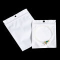 30-100pcs White Plastic Self Sealing Jewelry Bag Ring Necklace Bracelet Ziplock Storage Holder Bag Anti-oxidation Jewelry Bag.