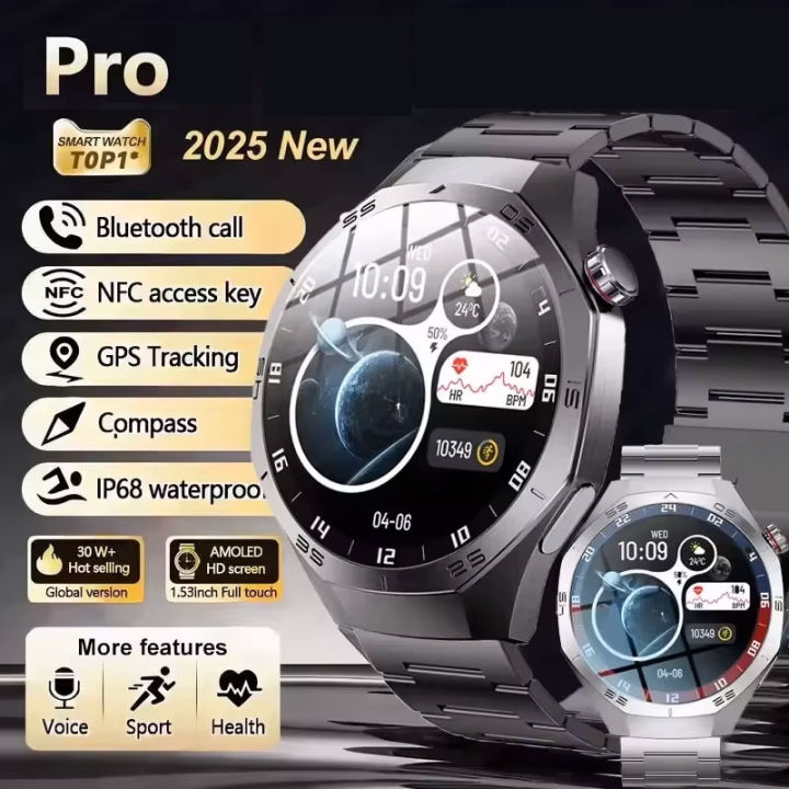 New Watch pro Smart Watch Men AMOLED Screen Motion trajectory Heart Rate Monitr Bluetooth Call SmartWatch Waterproof Band