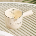Ceramic Espresso Coffee Measuring Cup With Scale Extraction Cup Milk Cup Milk Pitcher With Handle Latte Mixer Scale Measure Mugs. 