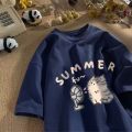 M-5XL Plue Size Summer Simple Casual Men/Women Harajuku Style Printed Plus Size Loose Short Sleeved T-shirt.