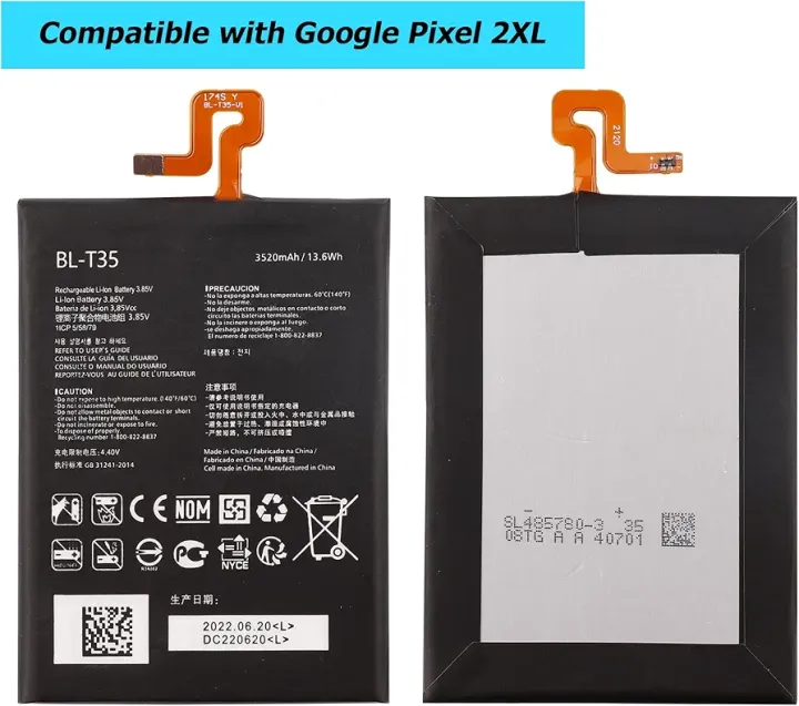 BL-T35 100% Original Battery For Google Pixel 2XL BLT35 pixel 2 xl Capacity-3520mAh