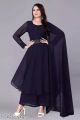 New Georgette Plain Kurti, Palazzo and Dupatta Set – Elegant and Comfortable. 