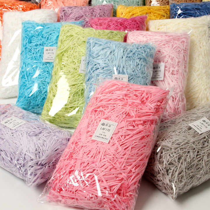 50/100g Raffia Shreds for Candy Box Fillers Wedding Supplies Party Decorations Christmas Wrapping Basket Packaging Filling