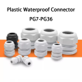 PG Series Waterproof Cable Gland Cable entry IP68 White Black Nylon Plastic Connector PG7/9/11/16 PG19/21/36/ PG21/24/25/29.