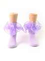2 Pair Princess Style Frill Trim Socks For Baby Girls/Toddlers/Kids.