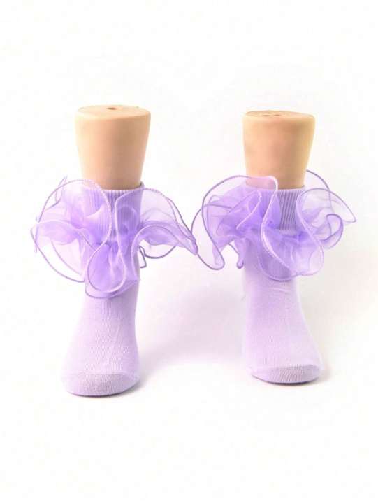 2%20Pair%20Princess%20Style%20Frill%20Trim%20Socks%20For%20Baby%20Girls/Toddlers/Kids%20-%20Image%202