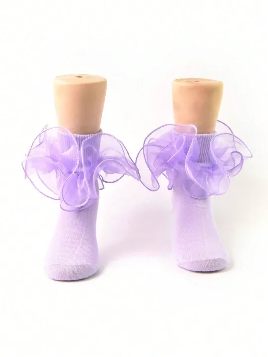 2%20Pair%20Princess%20Style%20Frill%20Trim%20Socks%20For%20Baby%20Girls/Toddlers/Kids%20-%20Image%202