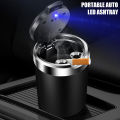 Car Ashtray with LED Light Portable Car Ash Holder Large Capacity Sealed Car Cigarette Ashtray Container Easy To Clean Universal.