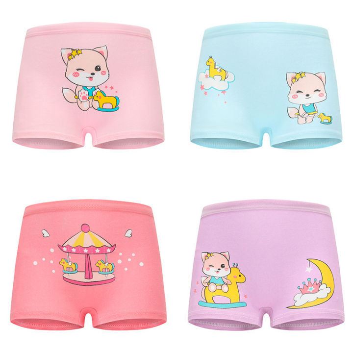 4%20Pieces/lot%20Design%20Children's%20Girls%20Panties%20Cotton%20Soft%20Pretty%20Cartoon%20Unicorn%20Child%20Underwear%20for%20Girls%20Kids%20Boxer%20Breathable%20-%20Image%204