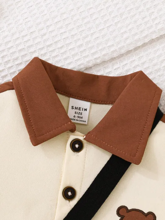 Toddler%20Bear%20Print%203-Piece%20Outfit,%20Beige%20&%20Brown%20Polo%20Shirt%20+%20Shorts%20+%20Crossbody%20Bag,%20Baby%20Boy%20Summer%20Casual%20Clothing%20Set%20-%20Image%205