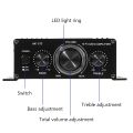 AK170 Mini Digital Power Audio Car Amplifier Blue Light Stereo Audio Amplifier for Home Theater Club Party Music 200Wx2 Power. 