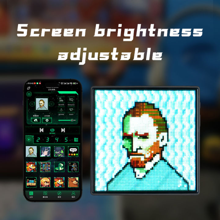LED%20Pixel%20Display%2064x64%20RGB%20LED%20Matrix%20Panel%20Programmable%20Pixel%20DIY%20Art%20Display%20Gaming%20Anime%20Room%20Decor%20Frame%20APP%20Control%20%EF%BB%BF%20-%20Image%207