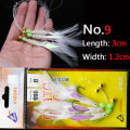 JYJ 3 hook/Set Luminous fish head Fishing Lure Single Hook Tack Bait Jigs Worm Fishing sabiki string Hooks. 