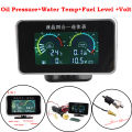 2 In 1 / 3 In 1 / 4 In 1 LCD Digital Oil Pressure Gauge Voltmeter Fuel Level Meter 1/8 NPT Oil Press Sensor + Water Temp Sensor. 