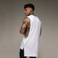 Summer Cotton Breathable Vests Gym Bodybuilding Muscle Tank Tops Mens Fitness Casual Clothing Extend Cut Off Sleeveless Shirts.