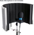 Neewer Microphone Isolation Shield Absorber Filter Vocal Isolation Booth with a 3/8" and a 5/8" Screw Adapter for Most Mic Stands. 