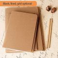 Notebook A5 Kraft Cover Vintage Diary Blank/grid/lined Stationery Planner Writing Paper For Students School Office Supplies. 