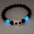 Cute Cartoon Big Eye Cat Luminous Bracelets Glow In The Dark Fluorescence Pendant Bracelet For Women Couple Friendship Jewelry.