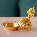 Mini Crown Retro Copper Hollow Out Incense Stick Burner Holder Golden Arab Burner Catcher Home Decoration Sandalwood Censer. 