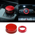 Car Multimedia Control Knob Cover Volume Knob Decoration Ring Fit For Mercedes Benz A B E CLA GLA GLE GLK ML GL W204 Class AMG.