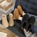 Women's Thick-Soled Snow Boots with Added Padding, Thickened Anti-Slip Short Snow Boots, Warm Soft-Soled Cotton Shoes. 