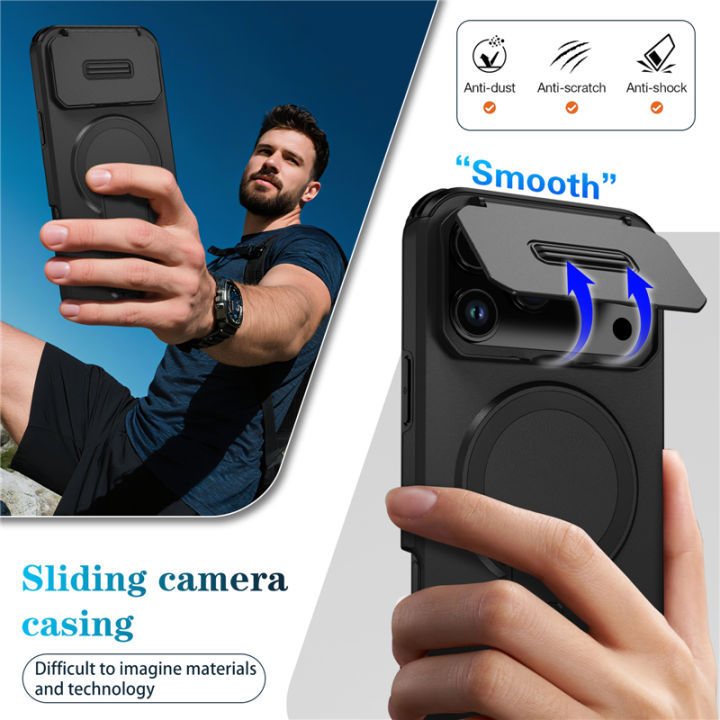 Armor%20Funda%20For%20iPhone%2017%20Air%2016E%2016%2015%2014%2013%2012%2011%20Pro%20Max%20Mini%20Case%20Slide%20Camera%20Lens%20Protector%20Coque%20Wireless%20Charging%20Cover%20-%20Image%204