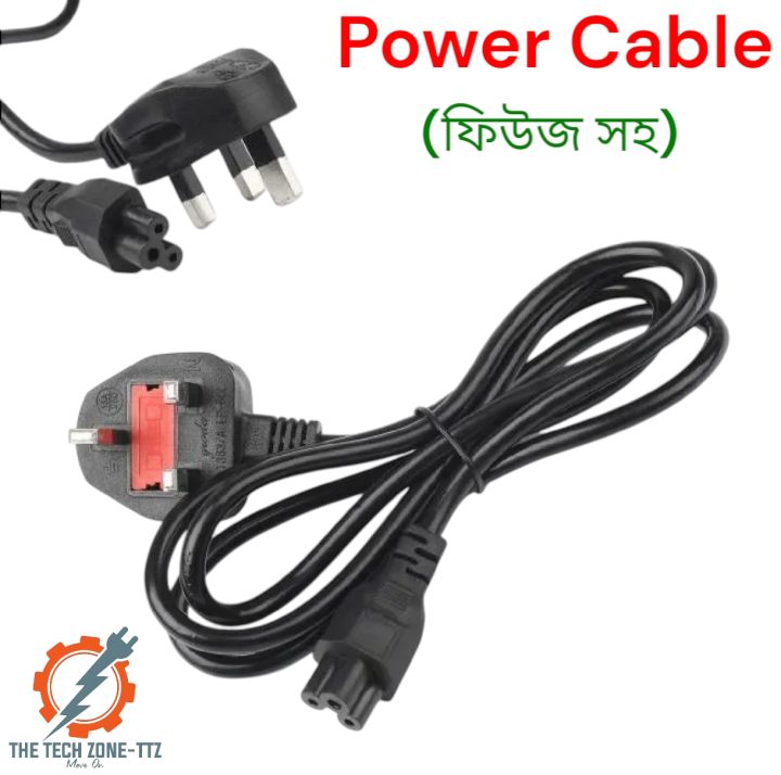 Laptop Power Cable 3 Pin Fuses 1.5m 1.8m Adapter Power Supply Cord Notebook Computer