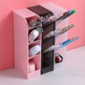 Creative Multifunctional Four Layer Oblique Plug-in Pen Holder Desktop Storage Pen Holder Large Capacity Pen Holder Storage Box. 