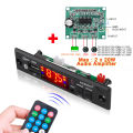 DC 12V Bluetooth 5.0 Wireless MP3 Player WMA Decoder Board USB TF FM Radio 3.5mm AUX Module Car Kit Wireless MP3 Music Player. 