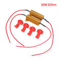 2 Sets 25W 50W Car LED Canbus Decoder  6ohm 8ohm 50 Ohm Load Resistors for Automobile Turn Signal Lamp Wirewound Resistor. 