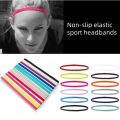 1/2/5Pcs Women Sweatbands Football Yoga Pure Hair Bands Anti-slip Elastic Rubber Thin Sports Headband Men Hair Accessories. 