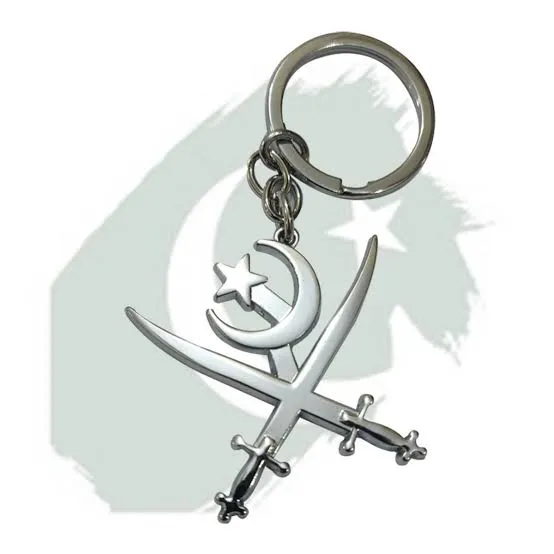 High Quality Keychain - Silver ISPR Pak Army logo Key chain - Full ...
