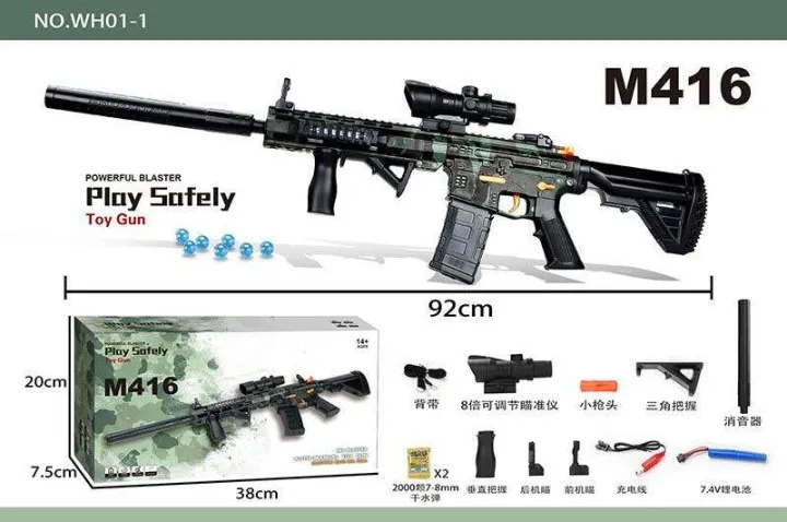 M416 Electric Gel Ball Blaster Gun – Fully Automatic Water Bead Shooter ...