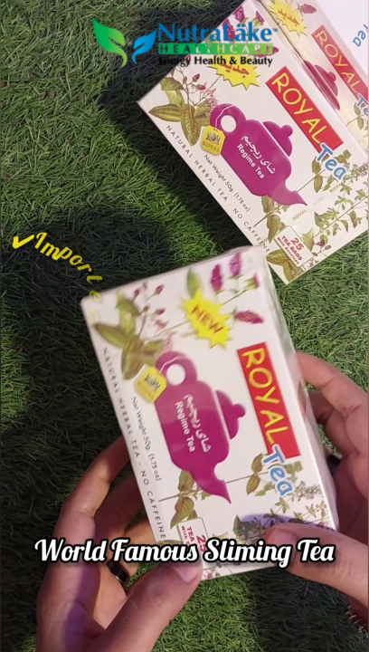 Royal Regime Slimming Tea | Herbal Weight Loss Tea 25 & 50 Bags | Chicory Senna Fennel | Boosts Metabolism & Burns Fat | No Caffeine Natural Detox Tea | Reduces Water Retention | Drink After Meals | Imported From Egypt | Original Royal Herbs
