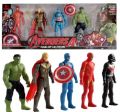 Pack of 5 Marvel Avengers Super heroes Action Figure Set With Accessories For Kids. 