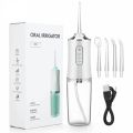 Oral Irrigator Portable Dental Water Flosser USB Rechargeable Water Jet Floss Tooth Pick 4 Jet Tip 220ml 3 Modes Teeth PH260. 