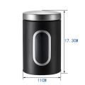 1/3Pcs Coffee Canister Stainless Steel Food Storage Jars with Visual Window Kitchen Storage Coffee Bean Tea-leaf Sealed Cans. 
