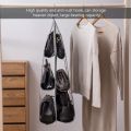 6 Pocket Hanging Purse Organizer Clear Hanging Shelf Bag Collection Storage Holder. 