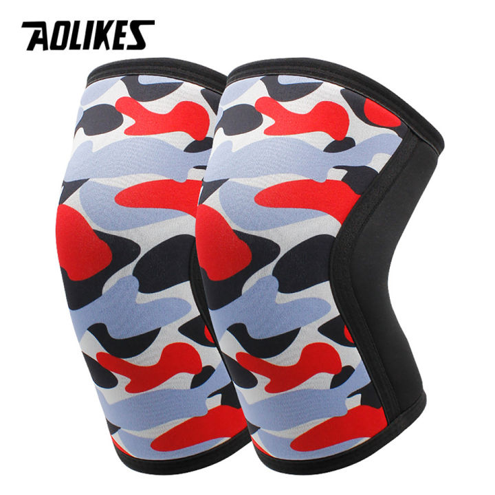 AOLIKES%207mm%20Neoprene%20Knee%20Sleeves%20for%20Weightlifting%20(Pair)%20Compression%20Knee%20Brace%20Support%20For%20Squats%20Crossfit%20Training%20Workout%20-%20Image%208