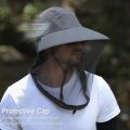Mosquito Prevention Cap For Fishing Insect Protective Cap Mosquito Head Net Full-Mesh Drawstring Windproof Strap Beekeeping.