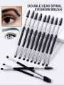 Eyebrow Brush Eyelash Comb makeup brushes Dual Ended Angled brush Spoolie brush 2 in 1 Lash eyebrow brush set makeup tool. 