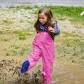 Children Fishing Chest Waders Outdoor Activities Girl Boy PVC Rain Pants Waterproof Bootfoot Quick-dry Hunting Fishing Suit.