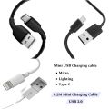 charging cable 0.2M micro, lighting, type-C mini charging cable powerbank, speakers, torch charging cable. 