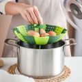 Plastic Folding Lotus Steamer Food Grade Steaming Rack Fruit Baskets Kitchen Storage Racks Vegetable Vapor Cooker Dish Cookware.