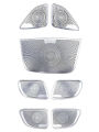 Car Horn Cover Door Horn Protective Cover A-pillar tweeter Horn Cover Stainless Steel For Mercedes Benz C Class W206 2022-2025. 