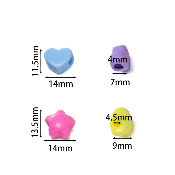 30pcs%20Acrylic%20Mixed%20Color%20Large%20Hole%20Beads%20Heart%20Star%20Shaped%20Spacer%20Beads%20for%20DIY%20Necklace%20Bracelet%20Jewelry%20Making%20Finding%20-%20Image%202